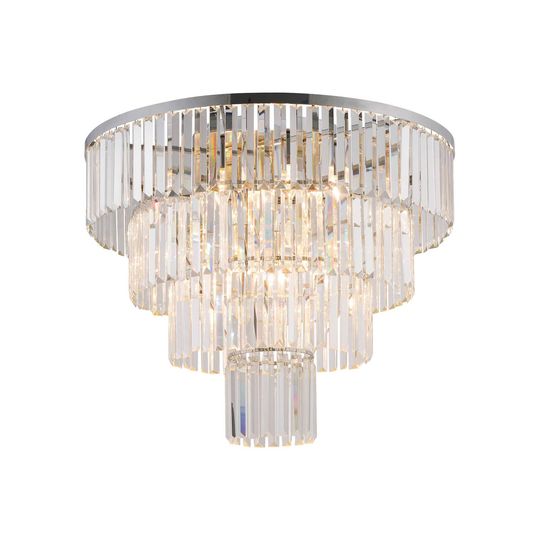 Cristal-kattovalaisin läpinäkyvä/hopea, Ø 71cm