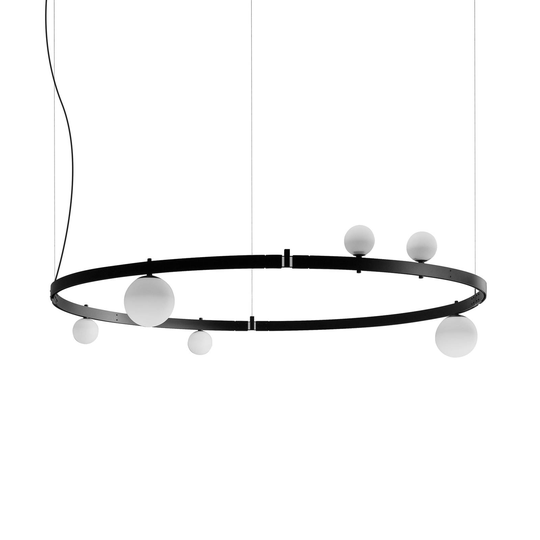 Karman Stant -LED-riippuvalo, musta, Ø 189 cm