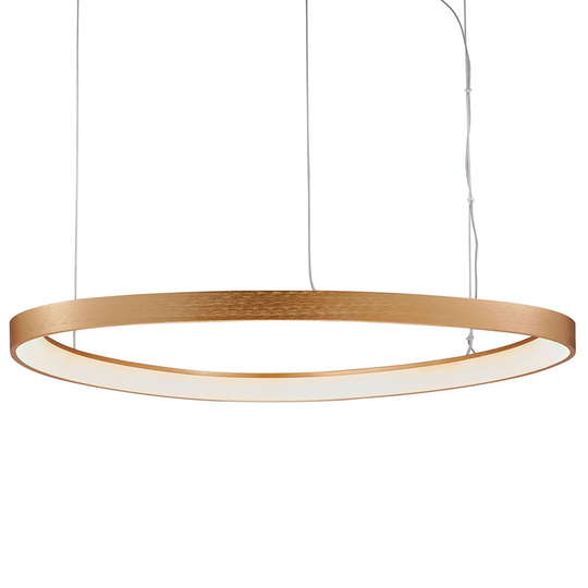 LED-riippuvalaisin Loop, kulta, Ø 80 cm