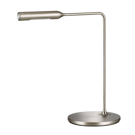 Lumina Flo Bedside-LED-pöytälamppu, nikkeli