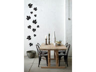 Ferm Living Falling Leaves seinätarra, musta