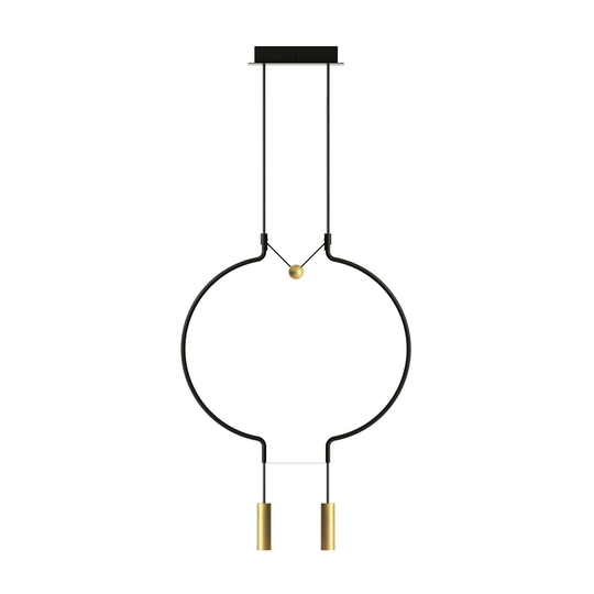 Axolight Liaison P2 riippuvalo musta/kulta 56cm