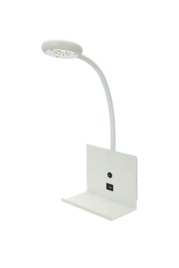 ZET bedside lamp with USB charger, white (Valkoinen)