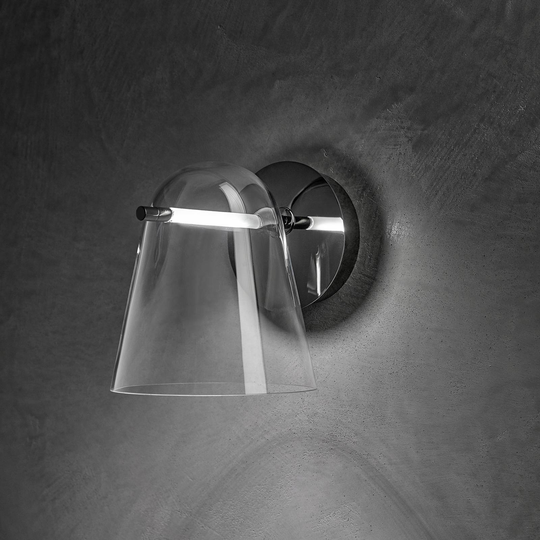 Prandina Sino W3 -LED-seinävalaisin kirkas/musta