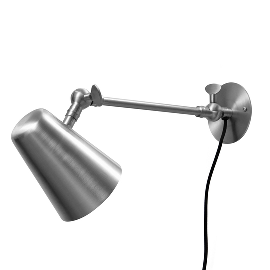 Vala Long Wall Lamp, brushed steel, H: 14 x L: 42 cm (Teräs)