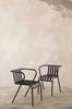 NERJA tuolit, 2/pakk. Black mdf/ metal