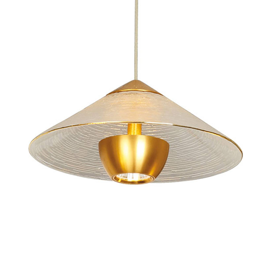 LED-riippuvalaisin Glamour lasia, kulta/kirkas