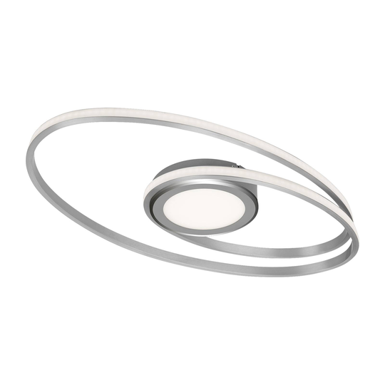 LED-kattovalo Frame Curl keskivalolla, hopea
