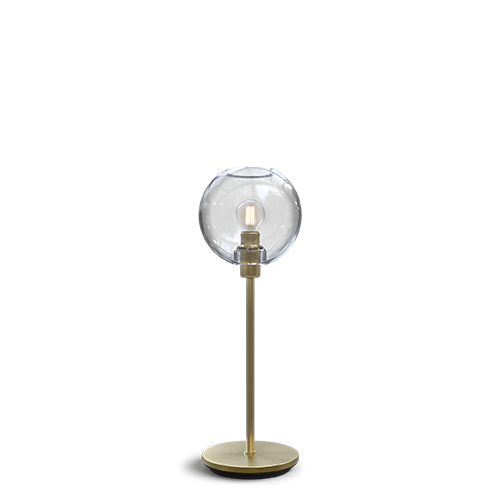 Table lamp Gloria brass / clear glass (Messinki / kulta)