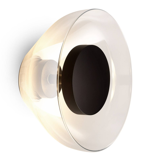 MARSET Aura -LED-seinävalo Ø 18 cm, läpinäkyvä