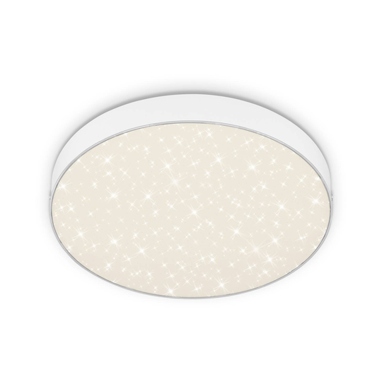 LED-kattovalaisin Flame Star, Ø 28,7 cm, valkoinen