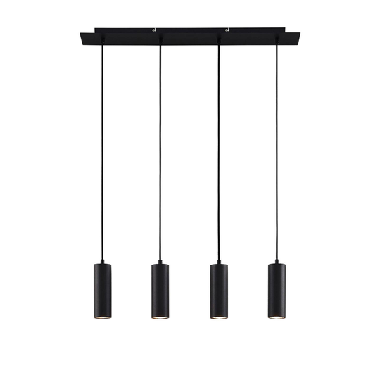 Lindby Joffrey -riippuvalaisin, 4-lamp., musta