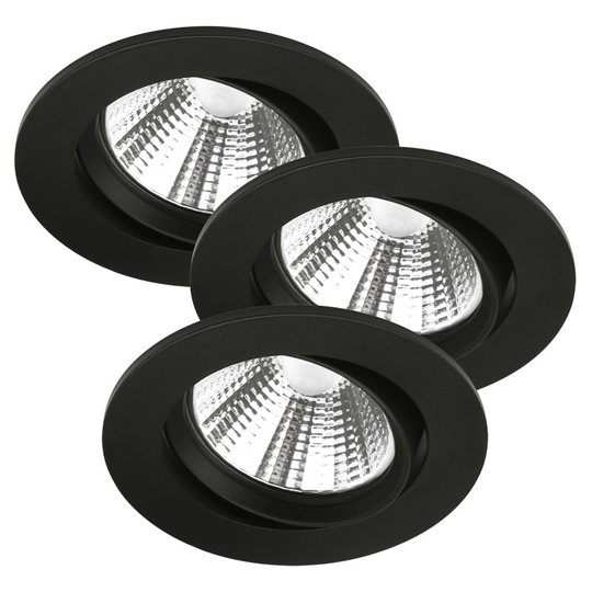 LED-kattouppovalaisin Freemont 2 700 K 3 kpl musta