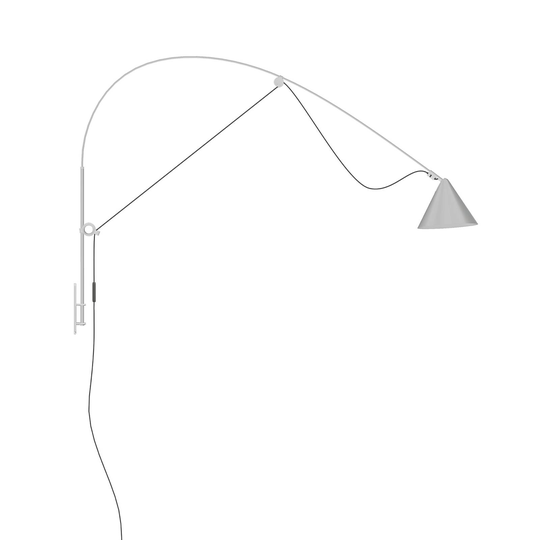 midgard AYNO-seinälamppu 130cm harmaa/harmaa 3000K