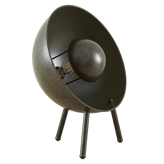 Lindby Muriel -pöytälamppu 37,5 cm tummanharmaa