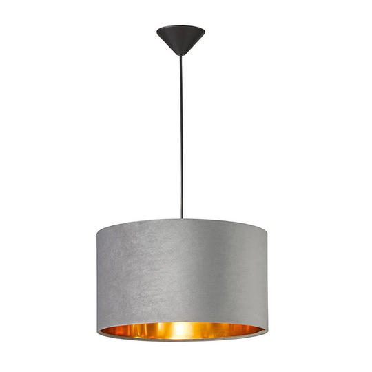 Riippuvalo Aura, samettivarjostin, Ø 40 cm harmaa