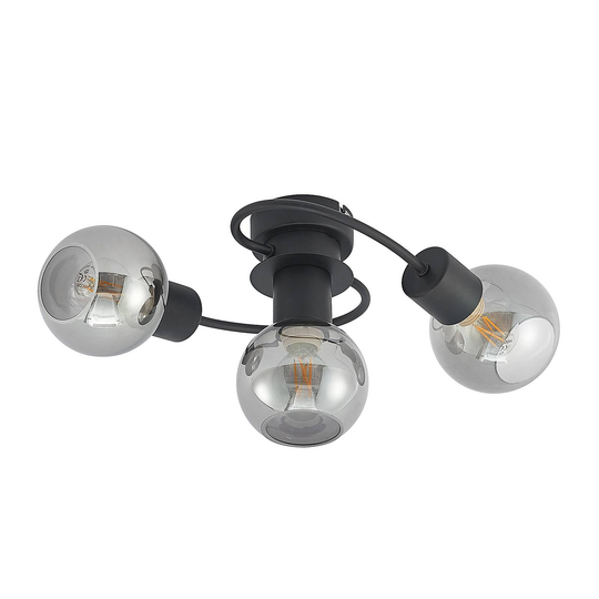 Lindby-LED-kattovalaisin Ciala, 3-lamp. savu