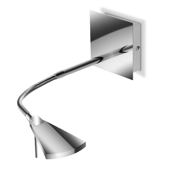 Joustava LED-seinävalaisin Nec, kromi