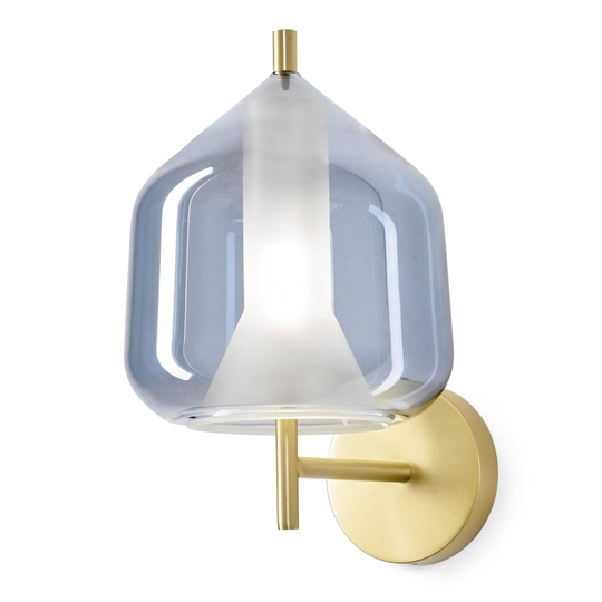 Seinälamppu X-Ray, varjostin Ø17cm, vaaleansininen