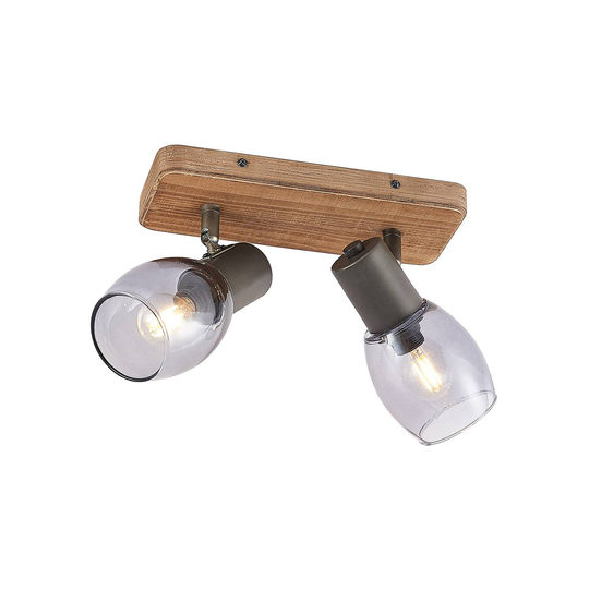 Lindby Ineska -kattokohdevalo 2-lamp. kulmikas