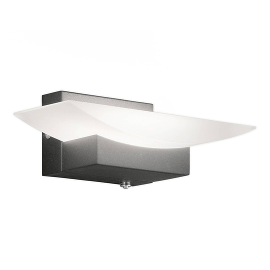 LED-seinävalaisin Bowl TW, leveys 20 cm, musta