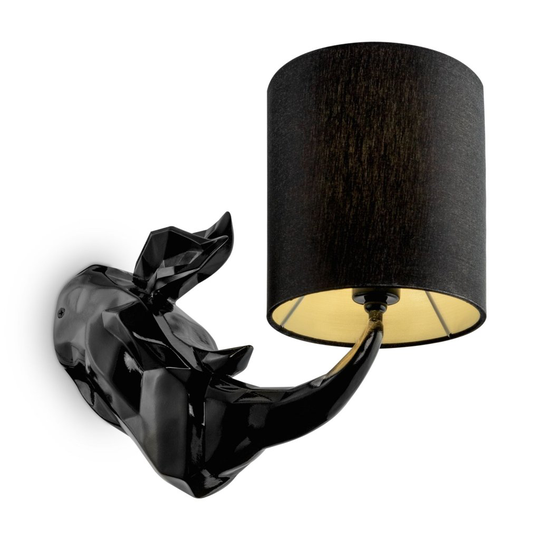 Rhino wall lamp (Musta)