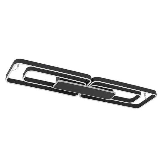 Lucande Kadira -LED-kattovalaisin 120 cm, musta