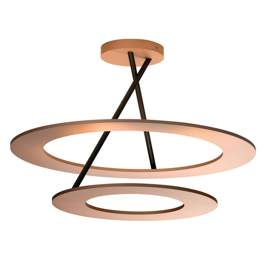 Bopp Stella LED-kattolamppu 2 rengasta rosé