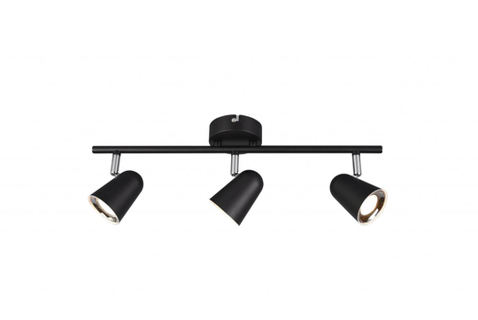 Toulouse LED spotlight 3L matt must (Musta)
