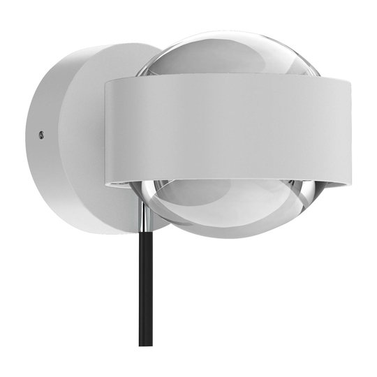 Puk Mini Wall+ LED, kirkas, mattavalkoinen/kromi