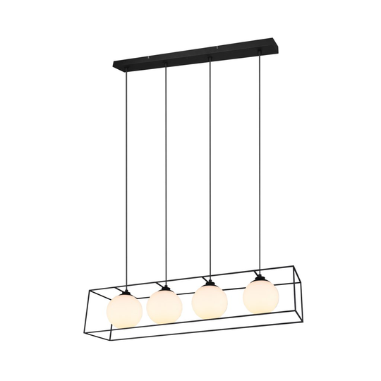 Gabbia roof pendulum 4L 4xE14 m-black