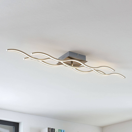 3-lamppuinen LED-kattovalaisin Safia aaltomuotoilu