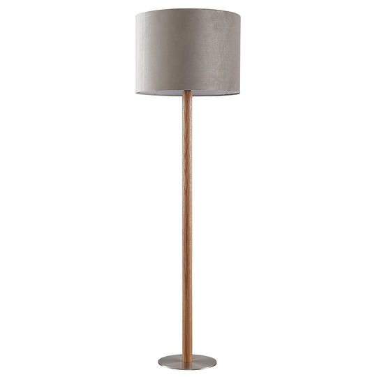 Lucande Heily-lattiavalo puuta pyöreä 35cm harmaa