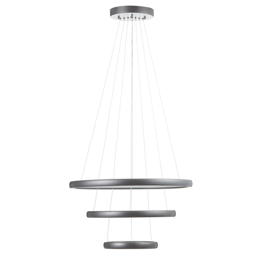 LED-riippuvalaisin Trinity alumiinia, hopea