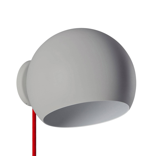 Nyta Tilt Globe Wall Short, punainen johto, harmaa