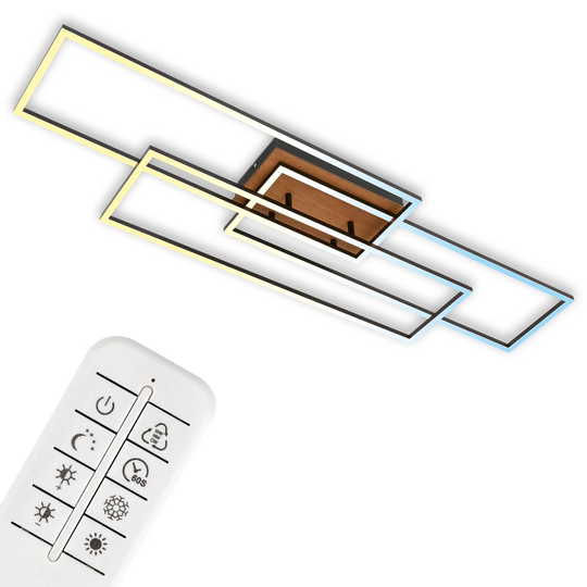 Frame-LED-kattovalo, kaukosäädin, CCT, musta