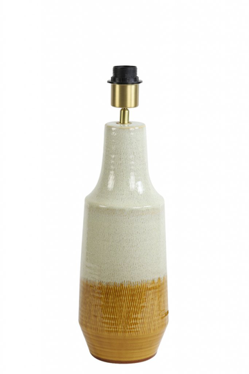 Lamp base Ø15x49,5 cm FRASCA ceramics cream+ocher yellow (Keltainen)