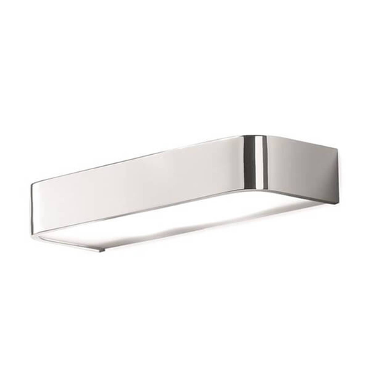 Kylpyhuoneen seinävalaisin Arcos, LED, 30cm, kromi