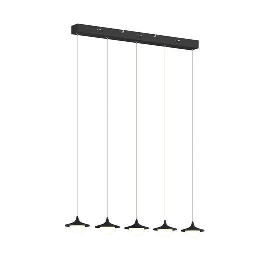 Lucande Tamsi -LED-riippuvalo, 5-lamp., himmennys