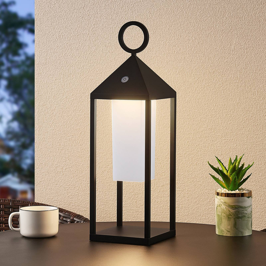 Lucande Miluma -LED-ulkolyhty, 54 cm, musta