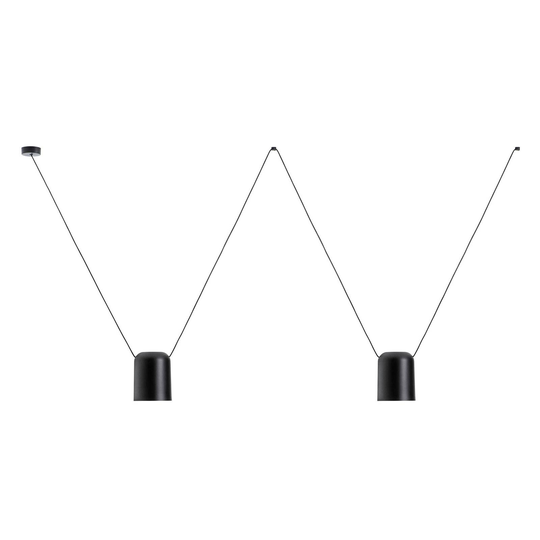 LEDS-C4 Attic Double, lieriö Ø 15 cm, musta
