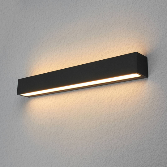 Lucande Lengo-LED-seinävalo 50cm grafiitti 2 lamp.