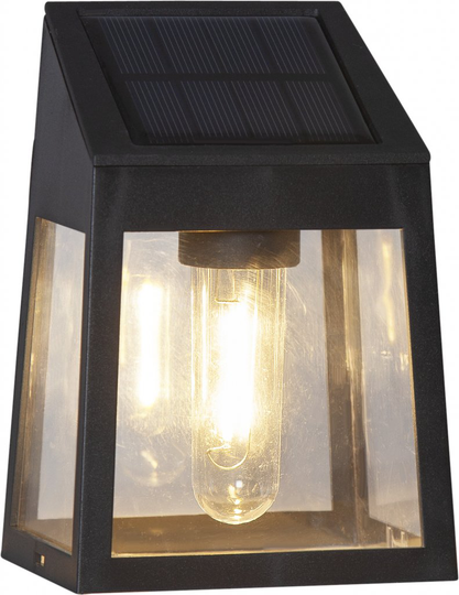 Wally solar cell lantern 2-pack (Musta)