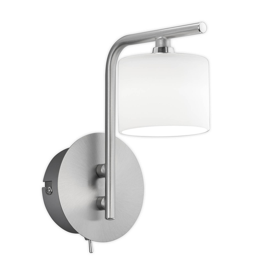 Mila-LED-seinävalaisin nikkeliä, 1 lamppu, lieriö