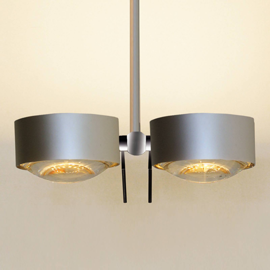 2-lamppuinen kattoval. PUK SIDES matta kromi 30cm