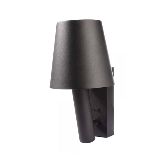Alwa 1 -LED-seinävalaisin kohdevalolla, musta
