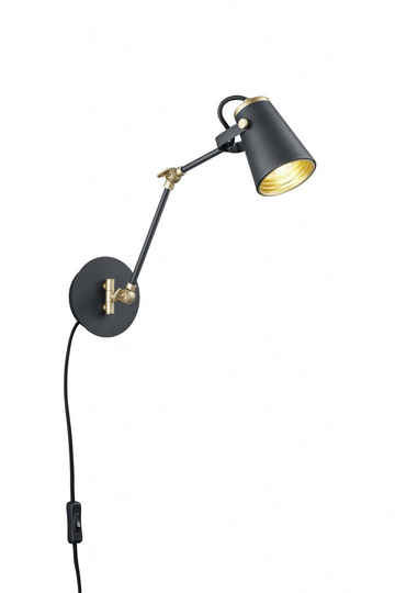 Edward wall light E14 m-black / gold (Musta)
