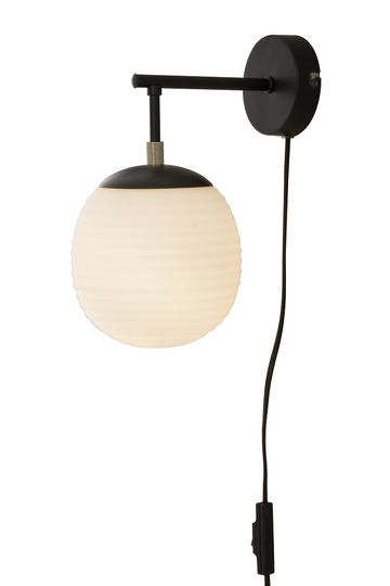 Rille wall lamp (musta)