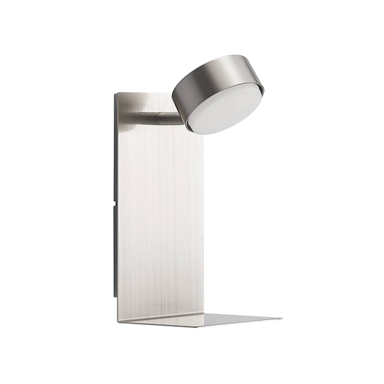 Lindby Kaylou -LED-seinävalo, USB, taso, nikkeli
