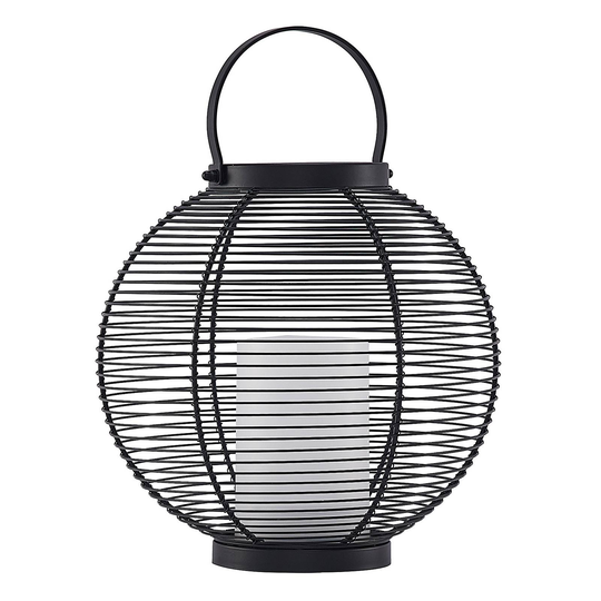 Lindby Mairuna -LED-aurinkolyhty, musta, 30,8 cm